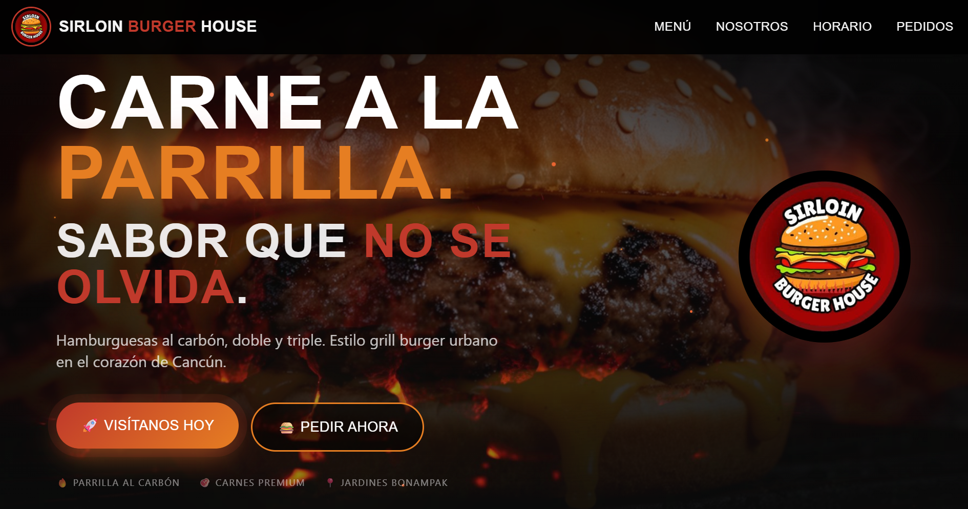 Sitio web de Restaurante Hamburguesas